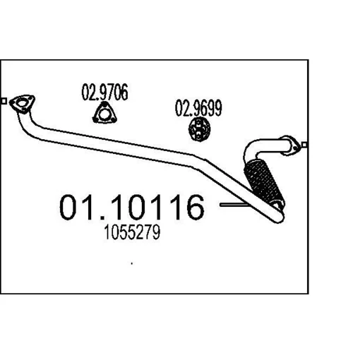 Výfukové potrubie MTS 01.10116