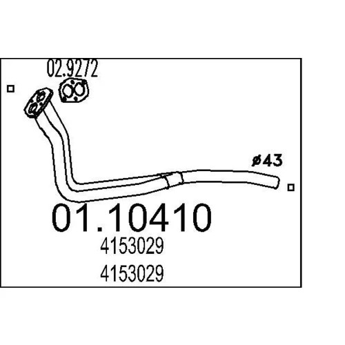 Výfukové potrubie MTS 01.10410