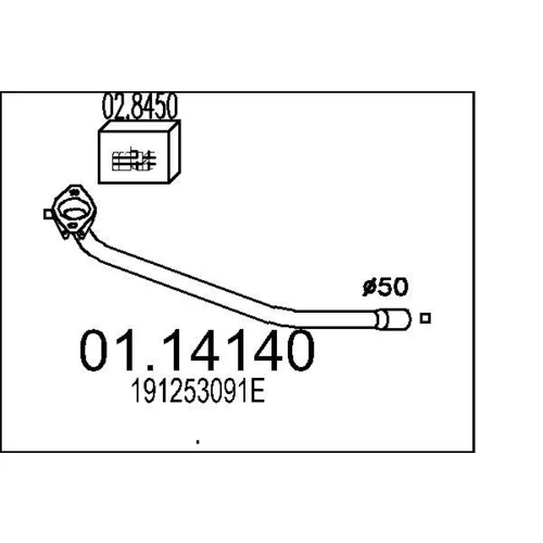 Výfukové potrubie MTS 01.14140