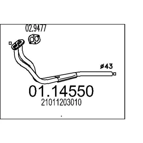 Výfukové potrubie MTS 01.14550