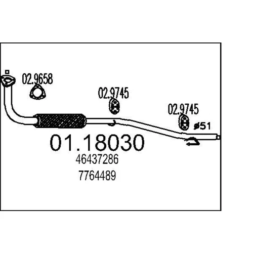 Výfukové potrubie MTS 01.18030