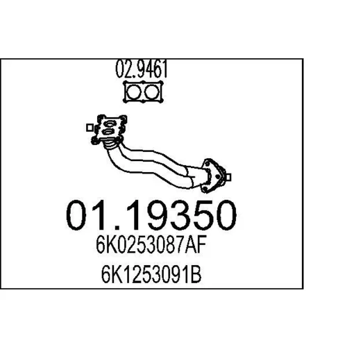 Výfukové potrubie MTS 01.19350