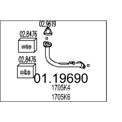 Výfukové potrubie MTS 01.19690