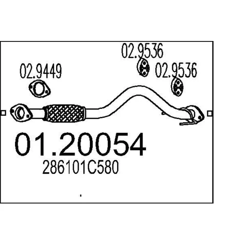 Výfukové potrubie MTS 01.20054