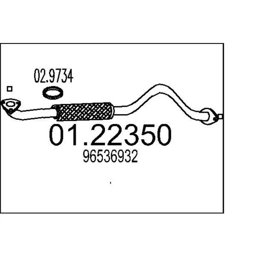 Výfukové potrubie MTS 01.22350