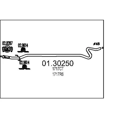 Výfukové potrubie MTS 01.30250