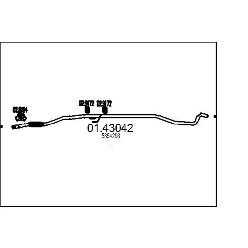 Výfukové potrubie MTS 01.43042