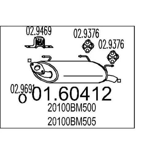 Koncový tlmič výfuku MTS 01.60412