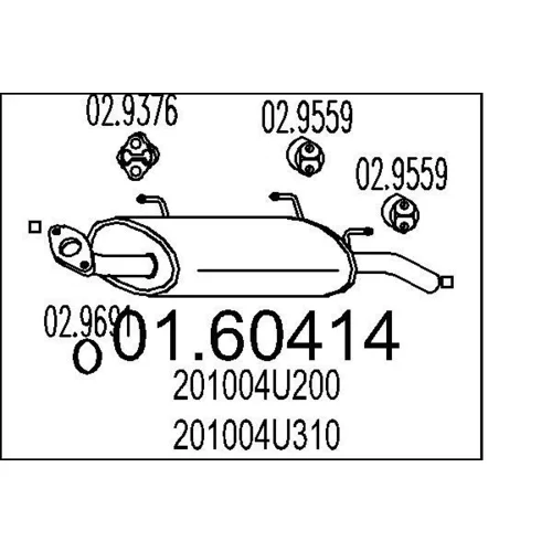 Koncový tlmič výfuku MTS 01.60414