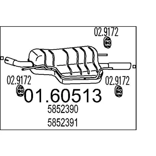 Koncový tlmič výfuku MTS 01.60513