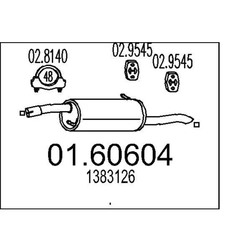 Koncový tlmič výfuku MTS 01.60604