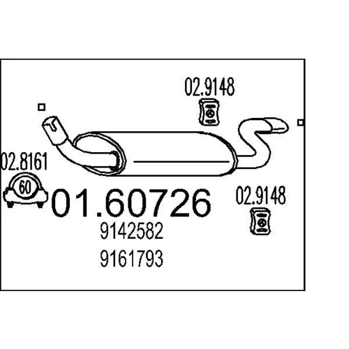 Koncový tlmič výfuku MTS 01.60726