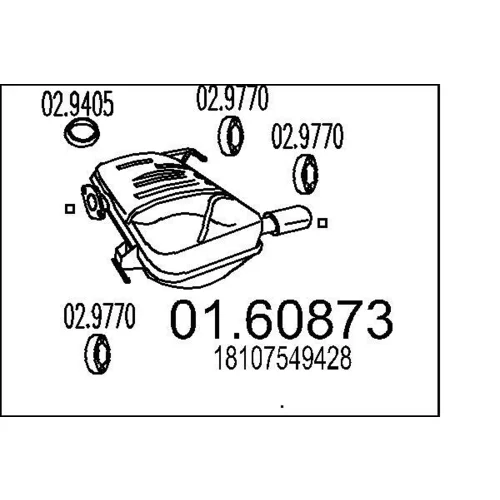 Koncový tlmič výfuku MTS 01.60873
