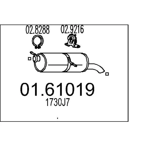 Koncový tlmič výfuku MTS 01.61019