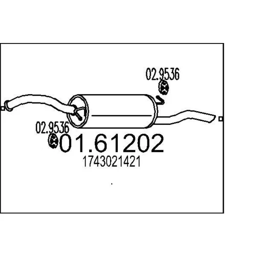 Koncový tlmič výfuku MTS 01.61202