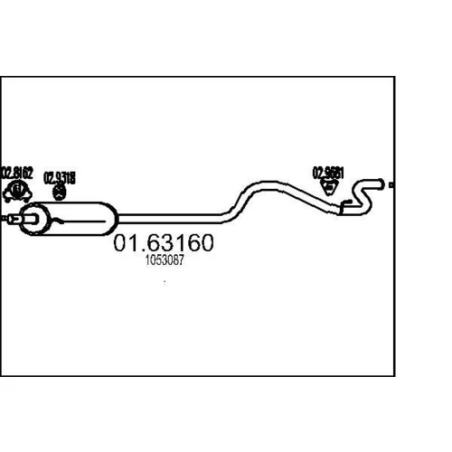 Koncový tlmič výfuku MTS 01.63160