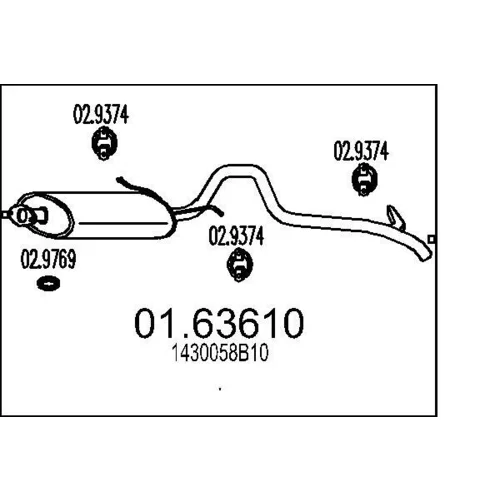 Koncový tlmič výfuku MTS 01.63610