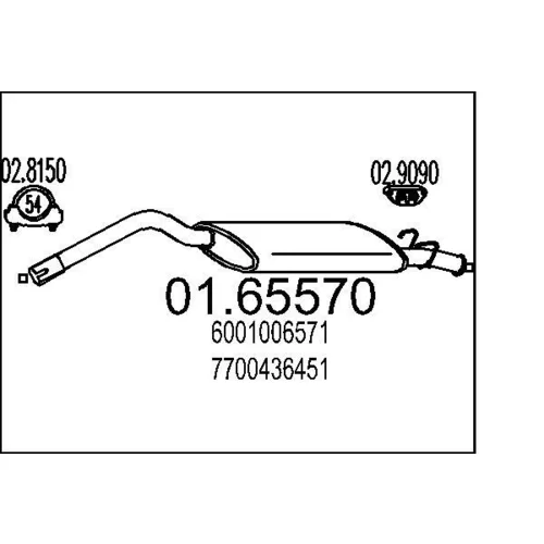 Koncový tlmič výfuku MTS 01.65570