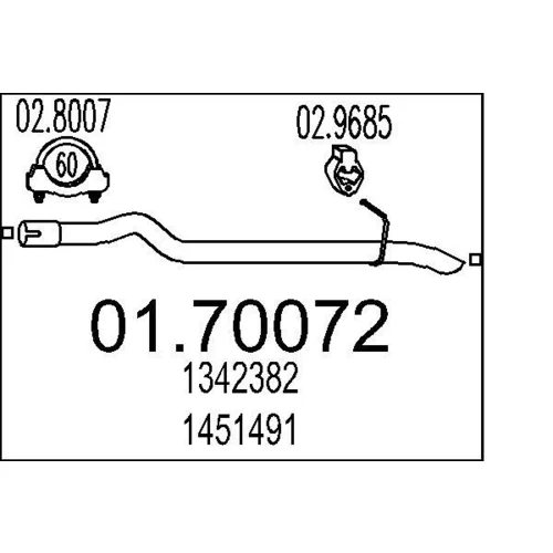 Výfukové potrubie MTS 01.70072
