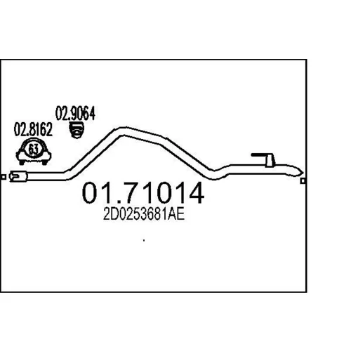 Výfukové potrubie MTS 01.71014