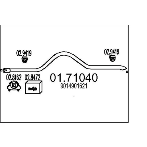 Výfukové potrubie MTS 01.71040