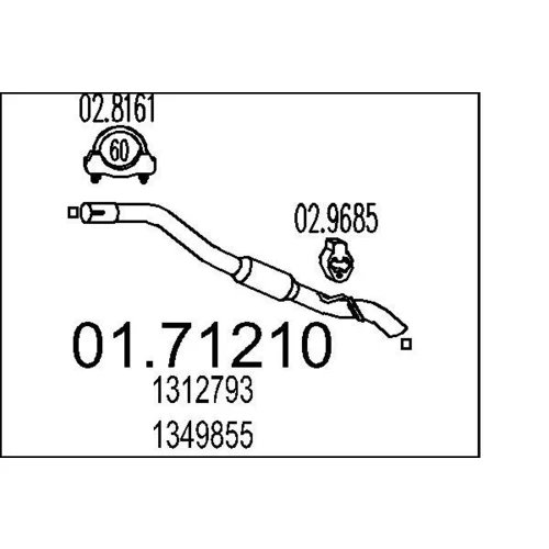 Výfukové potrubie MTS 01.71210