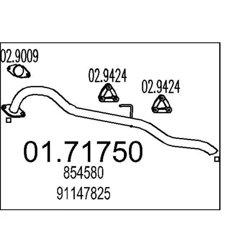 Výfukové potrubie MTS 01.71750