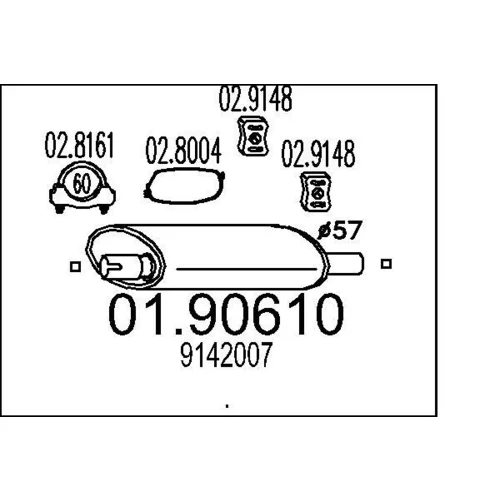 Koncový tlmič výfuku MTS 01.90610