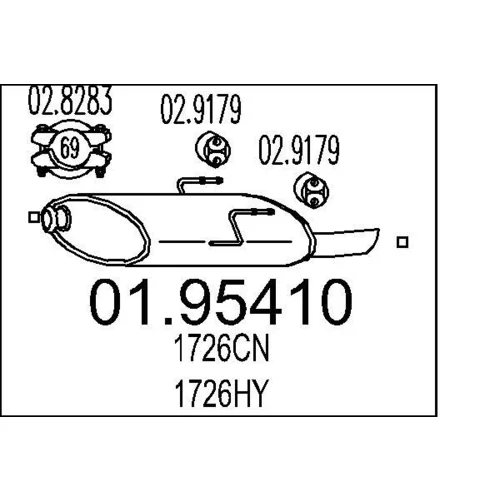 Koncový tlmič výfuku 01.95410 /MTS/