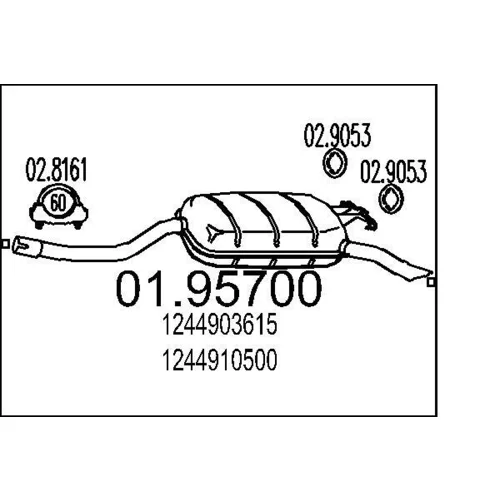 Koncový tlmič výfuku MTS 01.95700