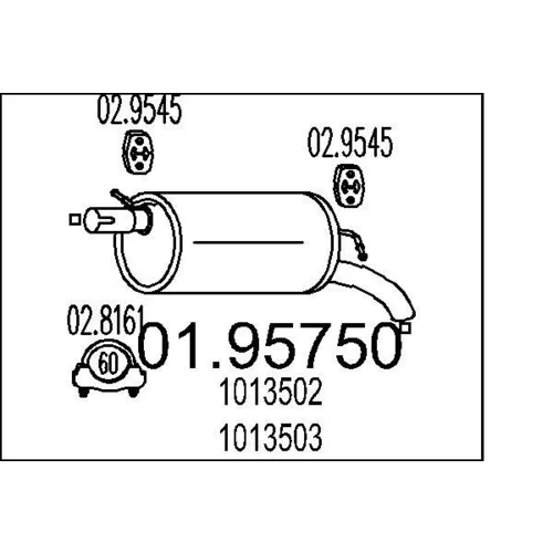 Koncový tlmič výfuku MTS 01.95750