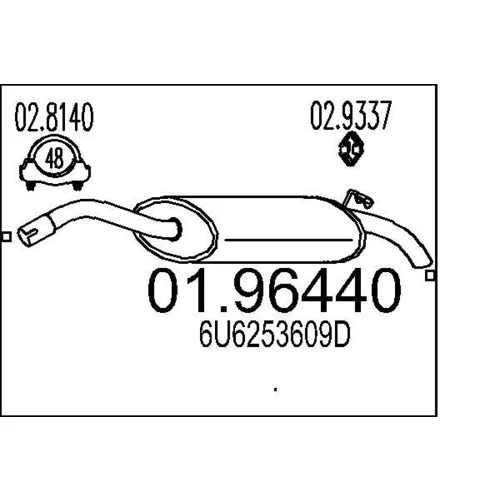 Koncový tlmič výfuku MTS 01.96440