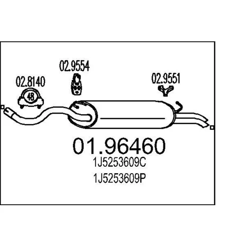 Koncový tlmič výfuku 01.96460 /MTS/