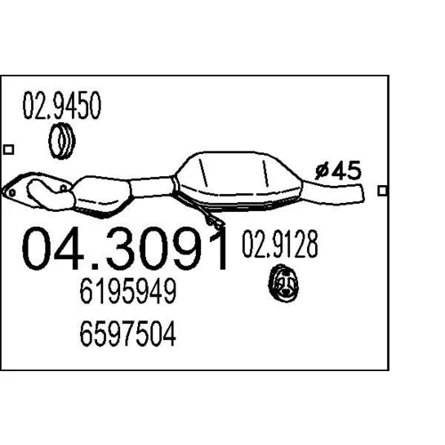 Katalyzátor MTS 04.3091