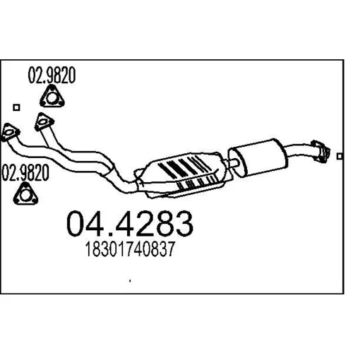 Katalyzátor MTS 04.4283