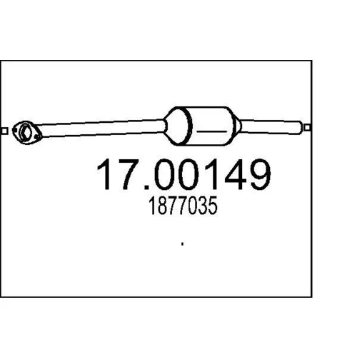 Filter sadzí/pevných častíc výfukového systému MTS 17.00149