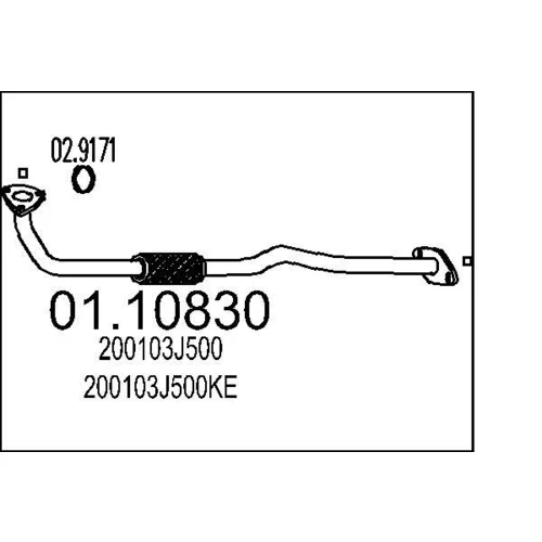 Výfukové potrubie MTS 01.10830