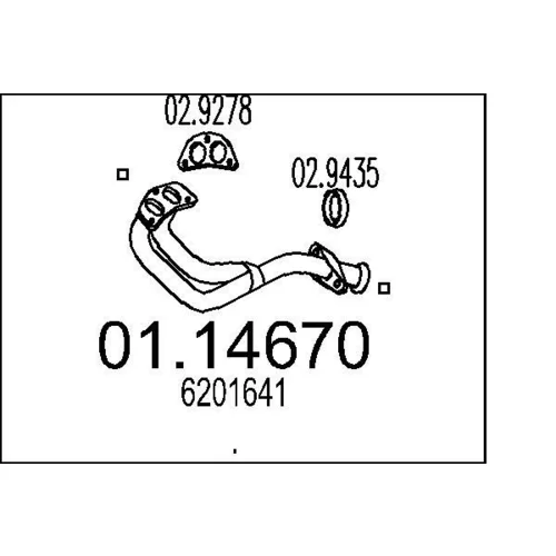 Výfukové potrubie MTS 01.14670