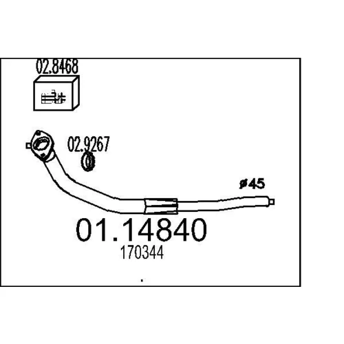 Výfukové potrubie MTS 01.14840