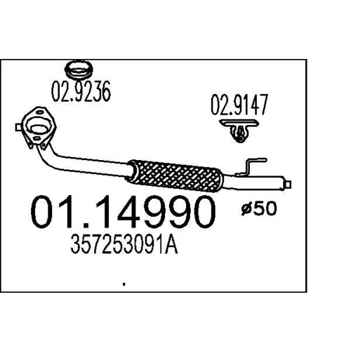 Výfukové potrubie MTS 01.14990