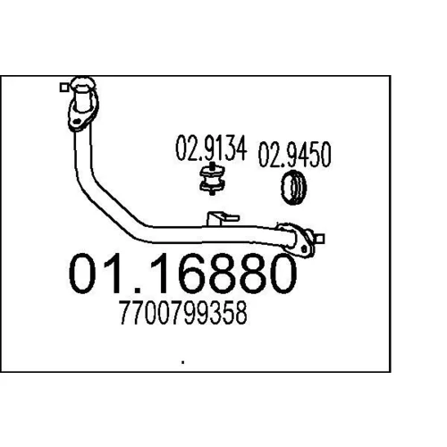 Výfukové potrubie MTS 01.16880