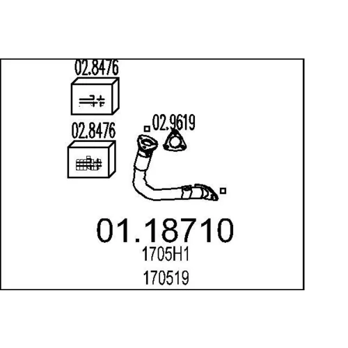Výfukové potrubie 01.18710 /MTS/