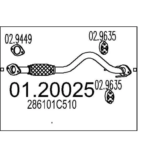 Výfukové potrubie MTS 01.20025