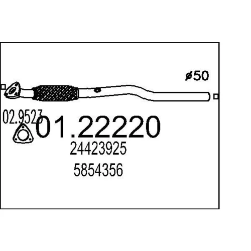 Výfukové potrubie MTS 01.22220