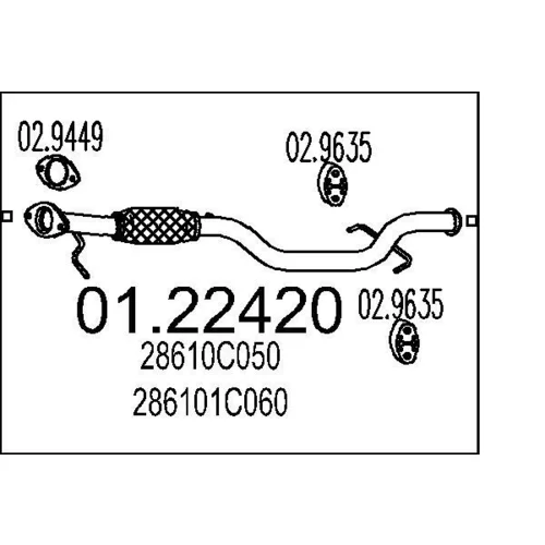 Výfukové potrubie MTS 01.22420