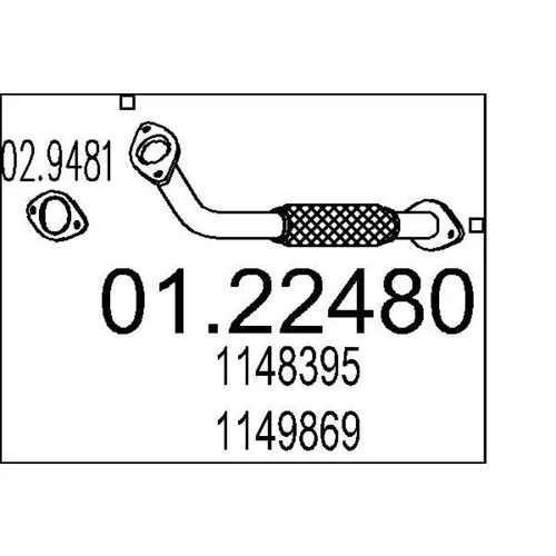 Výfukové potrubie MTS 01.22480