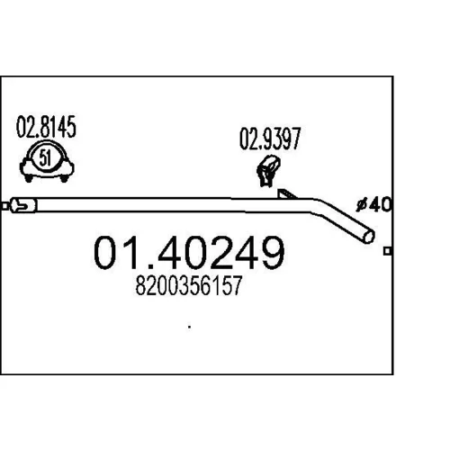 Výfukové potrubie MTS 01.40249