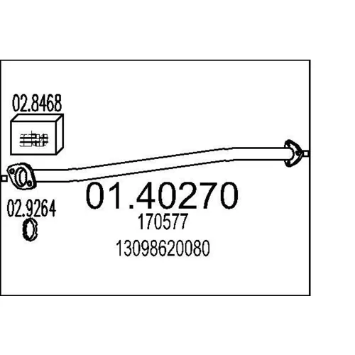 Výfukové potrubie MTS 01.40270