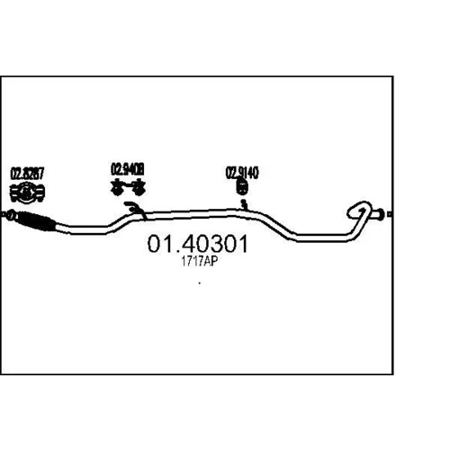 Výfukové potrubie MTS 01.40301