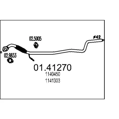 Výfukové potrubie MTS 01.41270